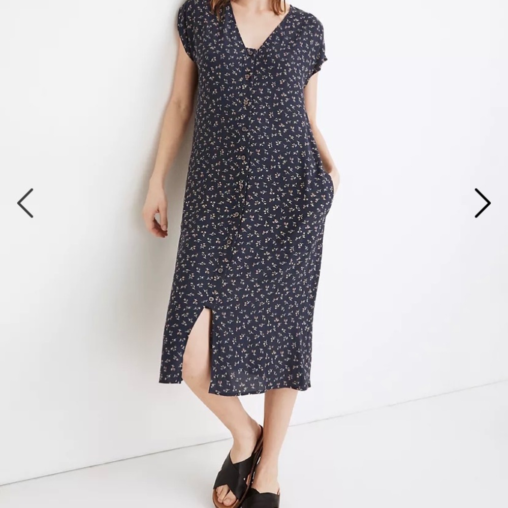 Madewell Easy Midi Dress Spring Fling